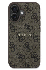 Guess Logolu iPhone 16 Plus Magsafe Uyumlu Kılıf Kahverengi  Guess