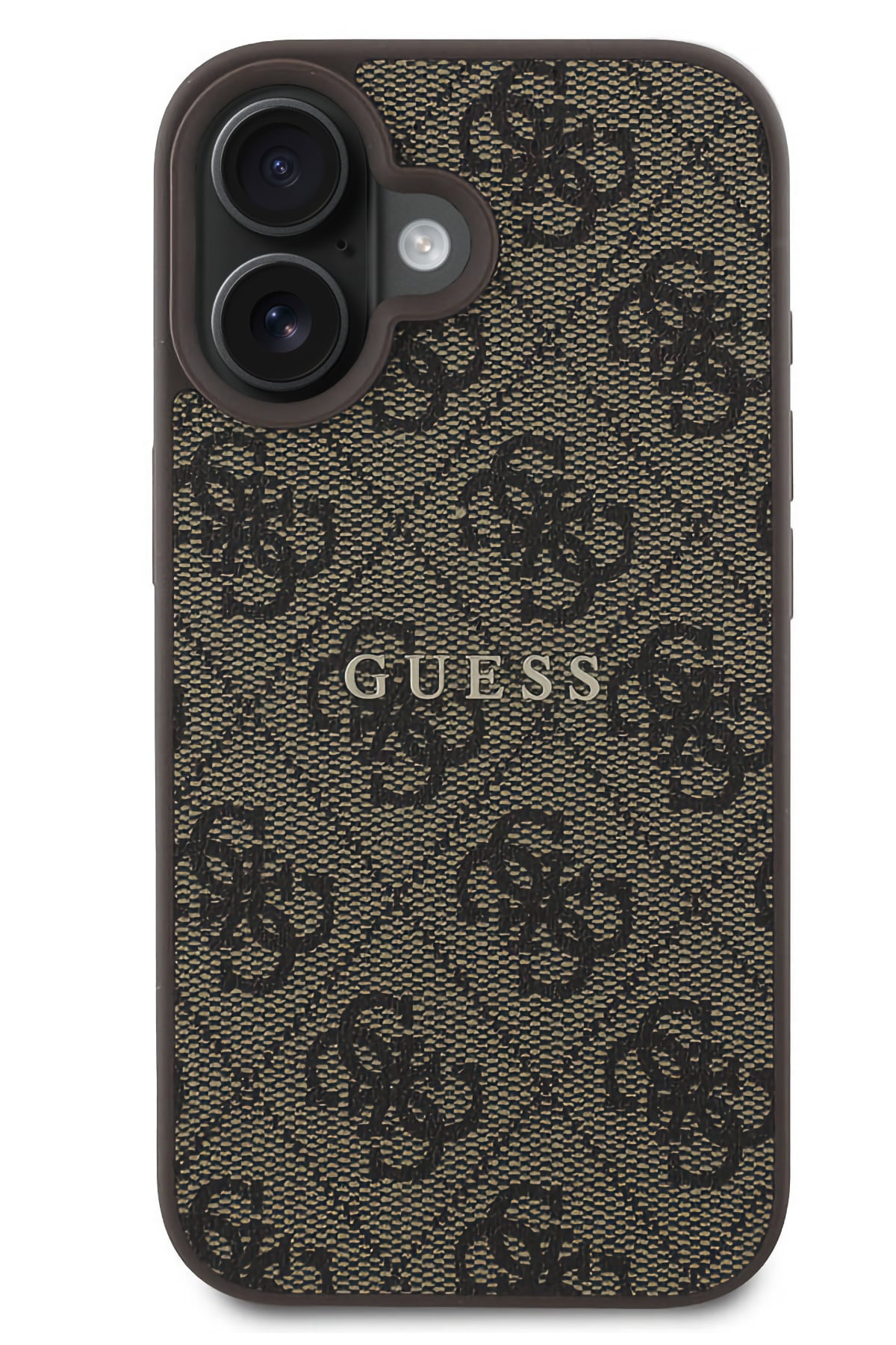 Guess Logolu iPhone 16 Plus Magsafe Uyumlu Kılıf Kahverengi  Guess