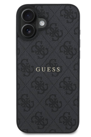 Guess Logolu iPhone 16 Plus Magsafe Uyumlu Kılıf Siyah  Guess