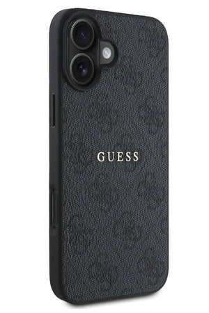 Guess Logolu iPhone 16 Plus Magsafe Uyumlu Kılıf Siyah  Guess