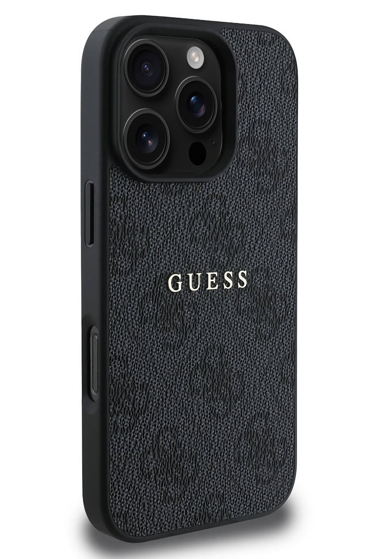 Guess Logolu iPhone 16 Pro Magsafe Uyumlu Kılıf Siyah  Guess