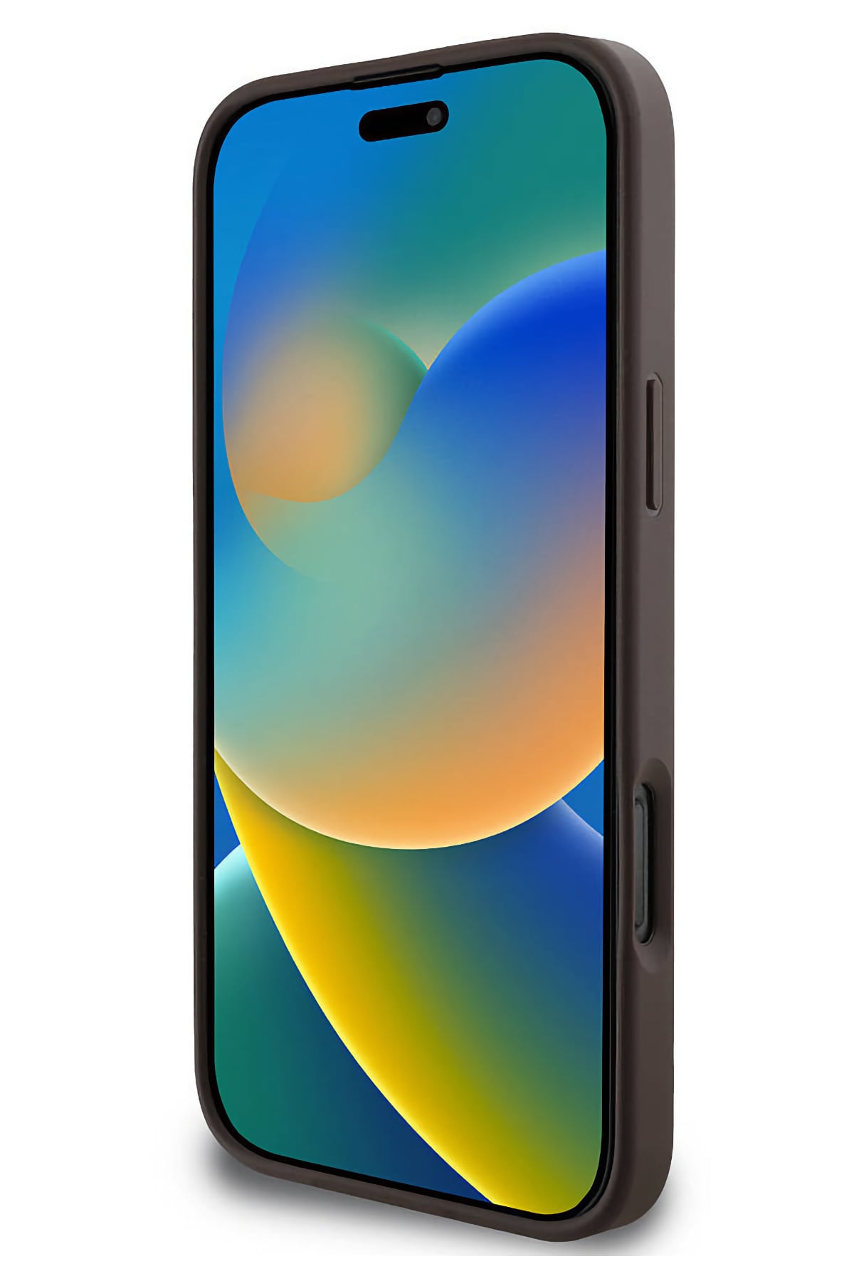 Guess Logolu iPhone 16 Pro Max Magsafe Uyumlu Kılıf Kahverengi  Guess