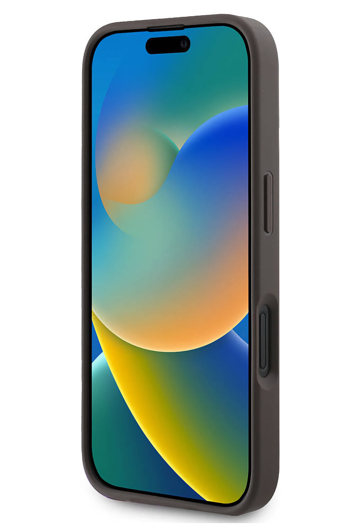 Guess Printed 4G Şerit Logolu iPhone 16 Plus Magsafe Uyumlu Kılıf Kahverengi  Guess