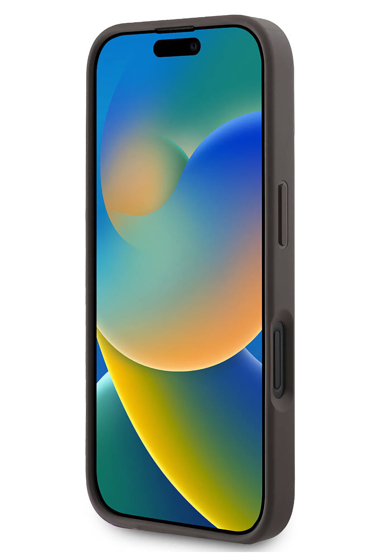 Guess Şerit Logolu iPhone 16 Plus Magsafe Uyumlu Kılıf Kahverengi  Guess