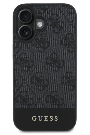 Guess Şerit Logolu iPhone 16 Plus Magsafe Uyumlu Kılıf Siyah  Guess