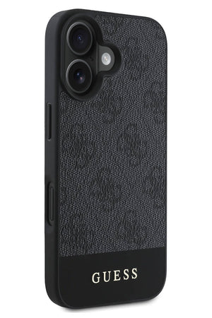 Guess Şerit Logolu iPhone 16 Plus Magsafe Uyumlu Kılıf Siyah  Guess