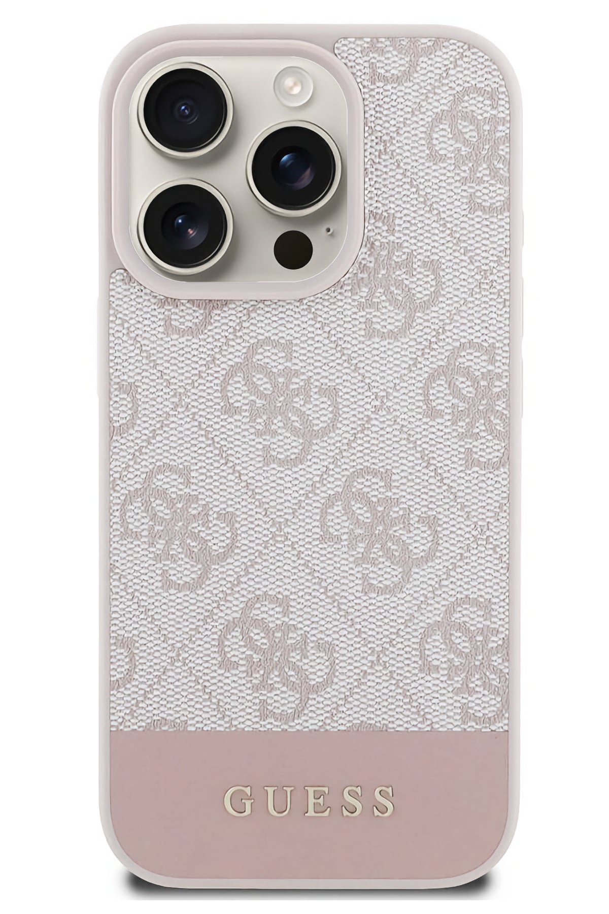 Guess Şerit Logolu iPhone 16 Pro Max Magsafe Uyumlu Kılıf Pembe  Guess