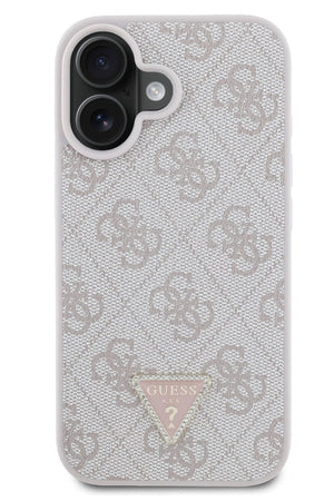 Guess Strass iPhone 16 Plus Uyumlu 4G Desenli Vücut Askılı Kılıf Pembe  Guess