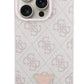Guess Strass iPhone 16 Pro Uyumlu 4G Desenli Vücut Askılı Kılıf Pembe  Guess