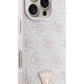 Guess Strass iPhone 16 Pro Uyumlu 4G Desenli Vücut Askılı Kılıf Pembe  Guess