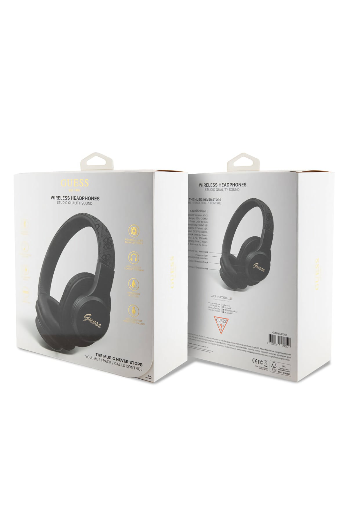 Guess Tone On Kulak Üstü Bluetooth 5.3 Kulaklık Siyah  Guess