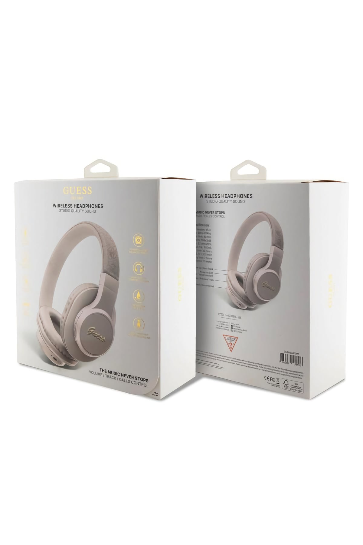 Guess Tone On Kulak Üstü Bluetooth 5.3 Kulaklık Pembe  Guess