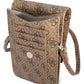 Guess Triangle Logo Phone Bag Brown with Credit Card Holder 