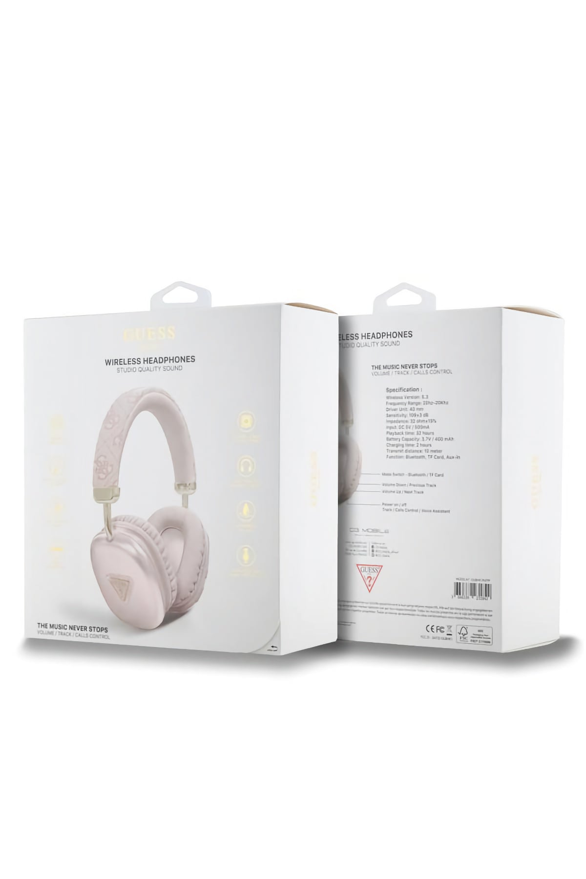 Guess Triangle Kulak Üstü Bluetooth 5.3 Kulaklık Pembe  Guess