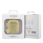 Guess Apple Airpods 2. Nesil Kılıf Taş Kaplamalı Üçgen Logo Süslü Gold  Guess