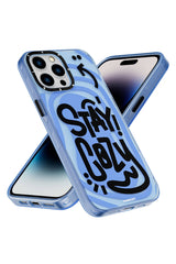 Youngkit Happy Hearth iPhone 14 Pro Uyumlu Mavi Kılıf