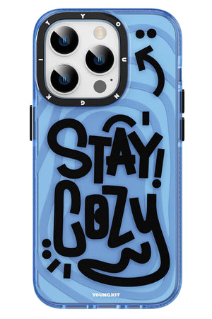 Youngkit Happy Hearth iPhone 14 Pro Max Uyumlu Mavi Kılıf