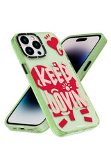 Youngkit Happy Hearth iPhone 14 Pro Max Uyumlu Yeşil Kılıf