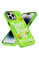 Youngkit Happy Hearth iPhone 14 Pro Max Uyumlu Neon Yeşil Kılıf