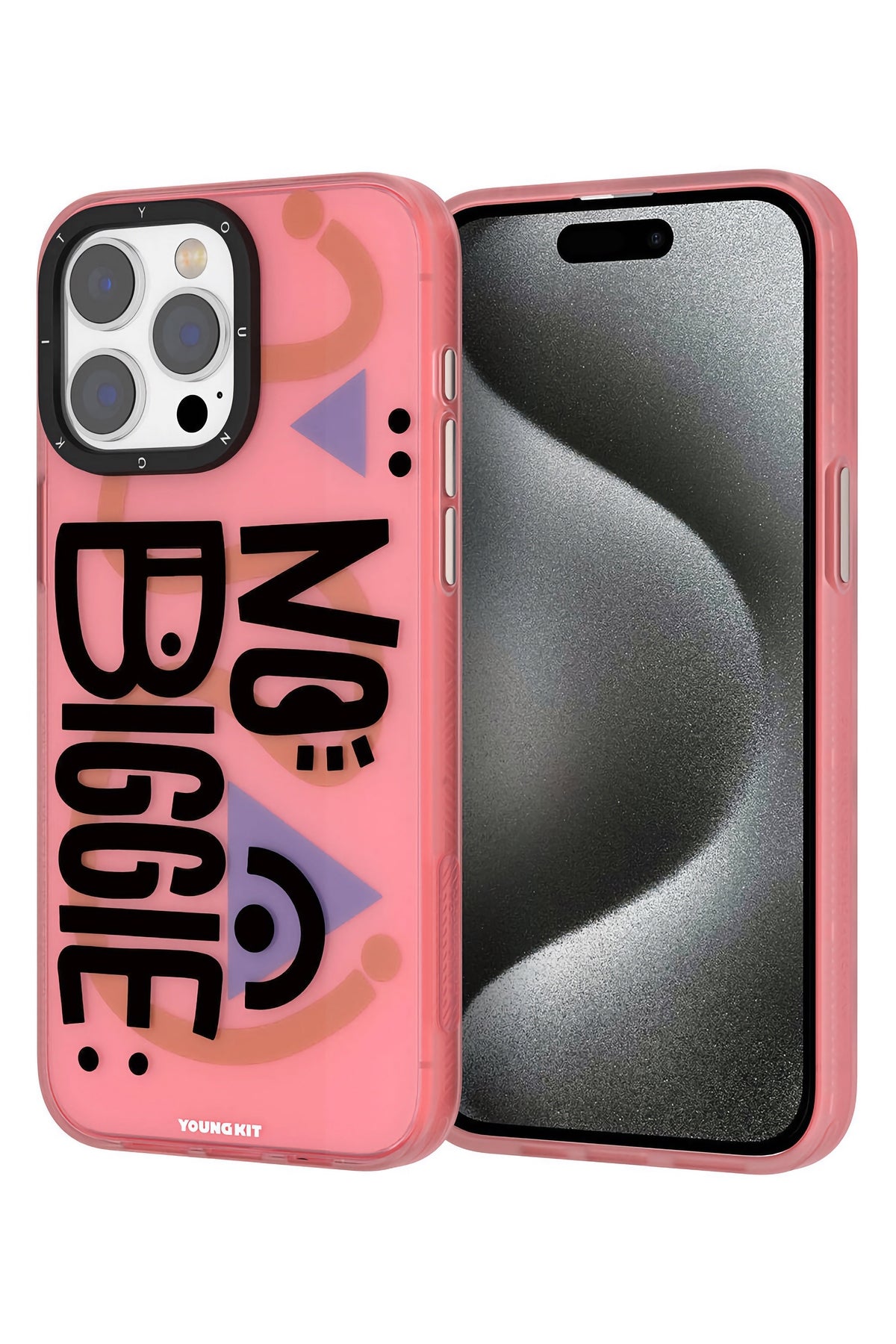 Youngkit Happy Hearth iPhone 15 Pro Uyumlu Pembe Kılıf  Youngkit
