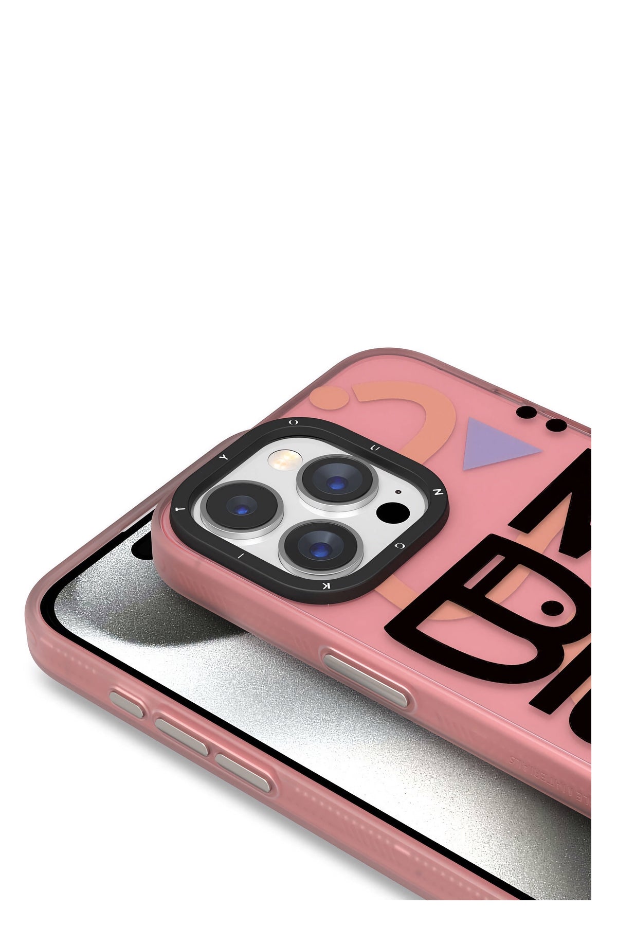 Youngkit Happy Hearth iPhone 15 Pro Uyumlu Pembe Kılıf  Youngkit
