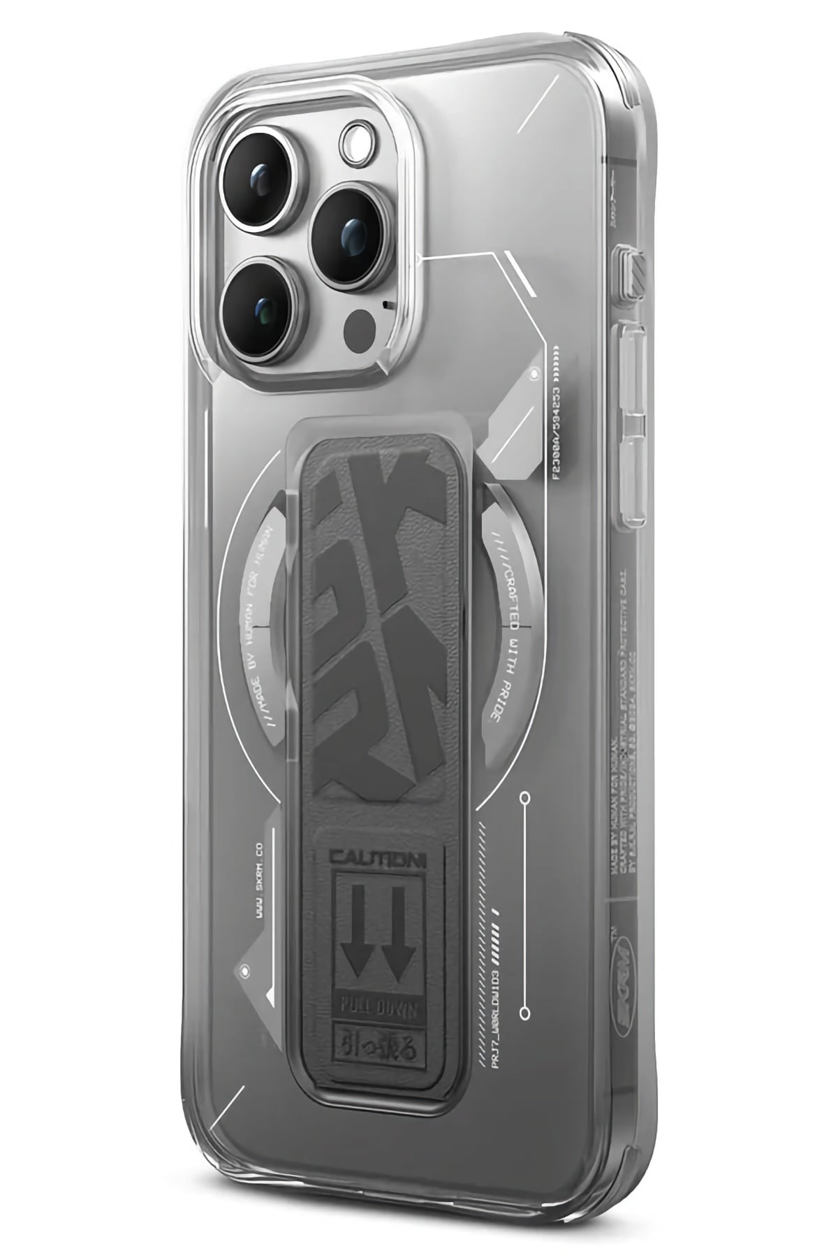 SkinArma iPhone 15 Pro Magsafe Uyumlu Helio Kılıf Gri  SkinArma