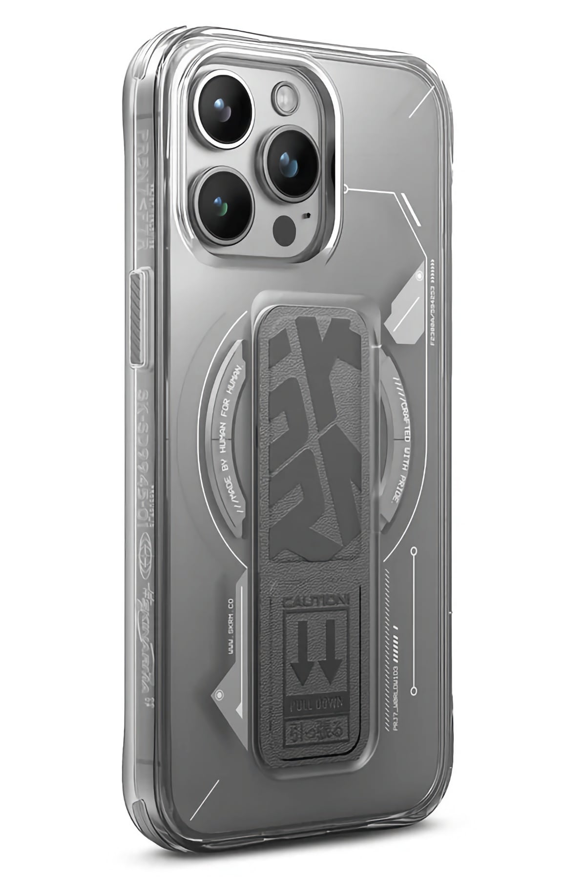 SkinArma iPhone 15 Pro Magsafe Uyumlu Helio Kılıf Gri  SkinArma