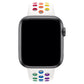 Apple Watch Uyumlu Silikon Delikli Spor Kordon Beyaz Gökkuşağı  bikordon