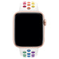 Apple Watch Uyumlu Silikon Delikli Spor Kordon Beyaz Gökkuşağı  bikordon