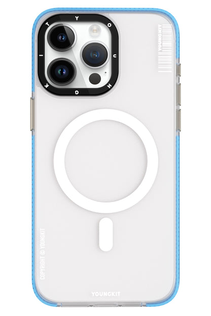 Youngkit Jiansha iPhone 15 Pro Magsafe Buzlu Mavi Kılıf