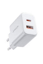 Joyroom Dual Port Hızlı Şarj Cihazı 20W Beyaz Joyroom