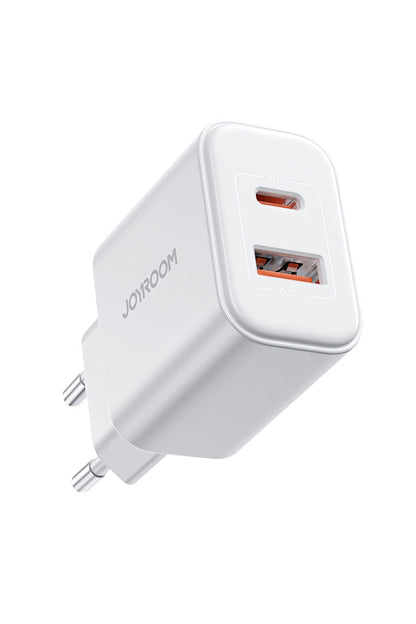 Joyroom Dual Port Hızlı Şarj Cihazı 20W Beyaz Joyroom