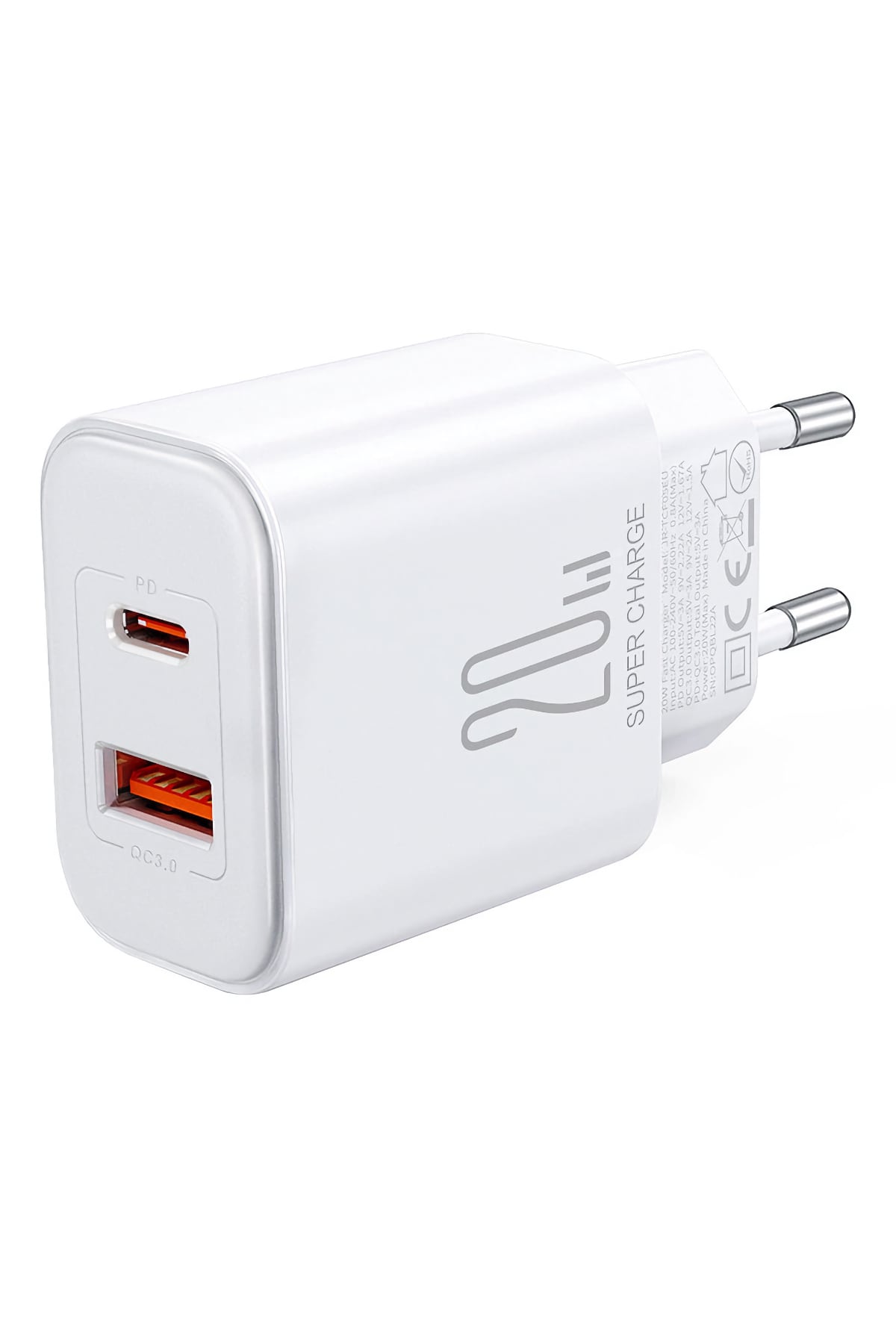 Joyroom Dual Port Hızlı Şarj Cihazı 20W Beyaz Joyroom
