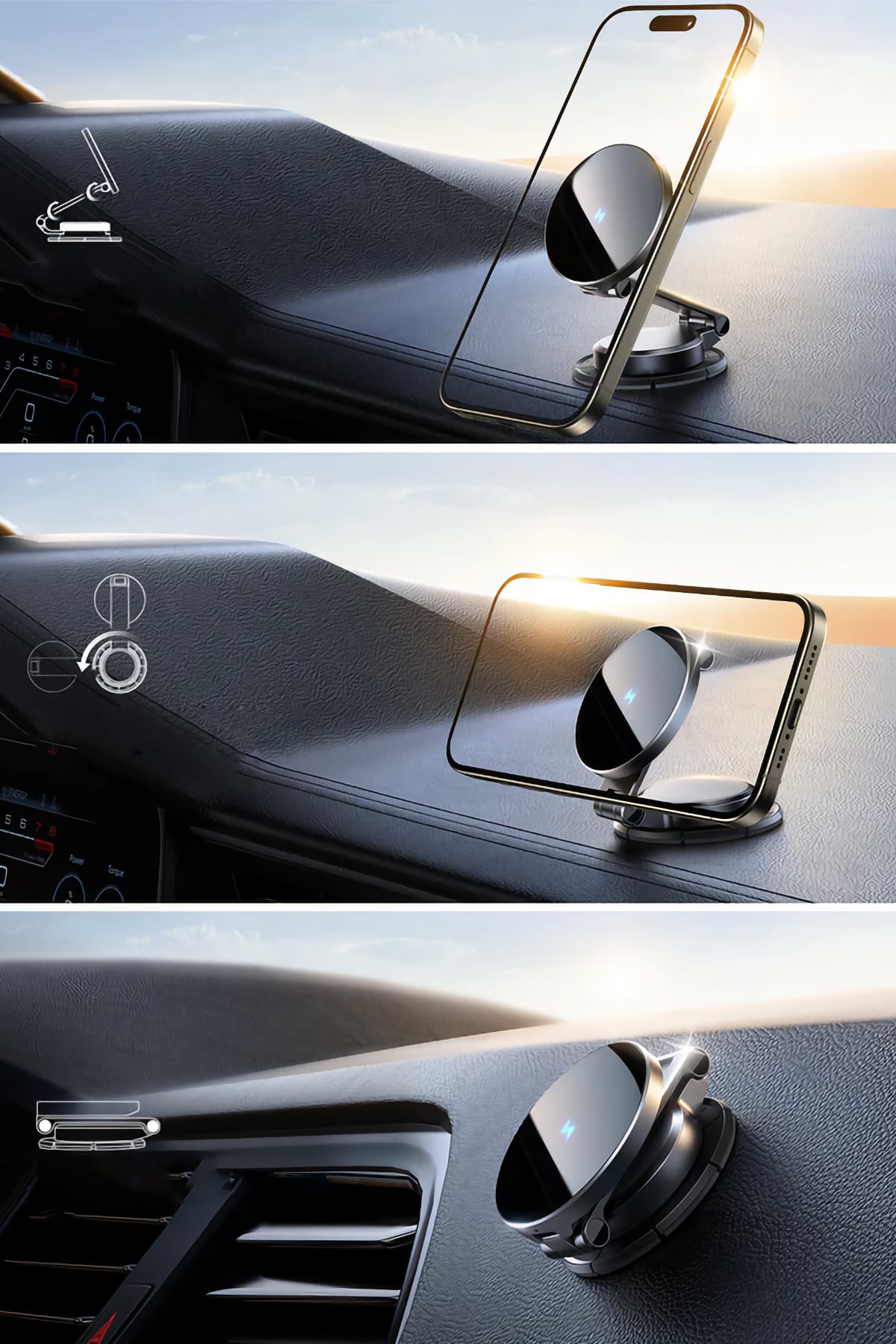 Joyroom Magsafe Uyumlu Katlanabilir Araç Telefon Tutucu Joyroom