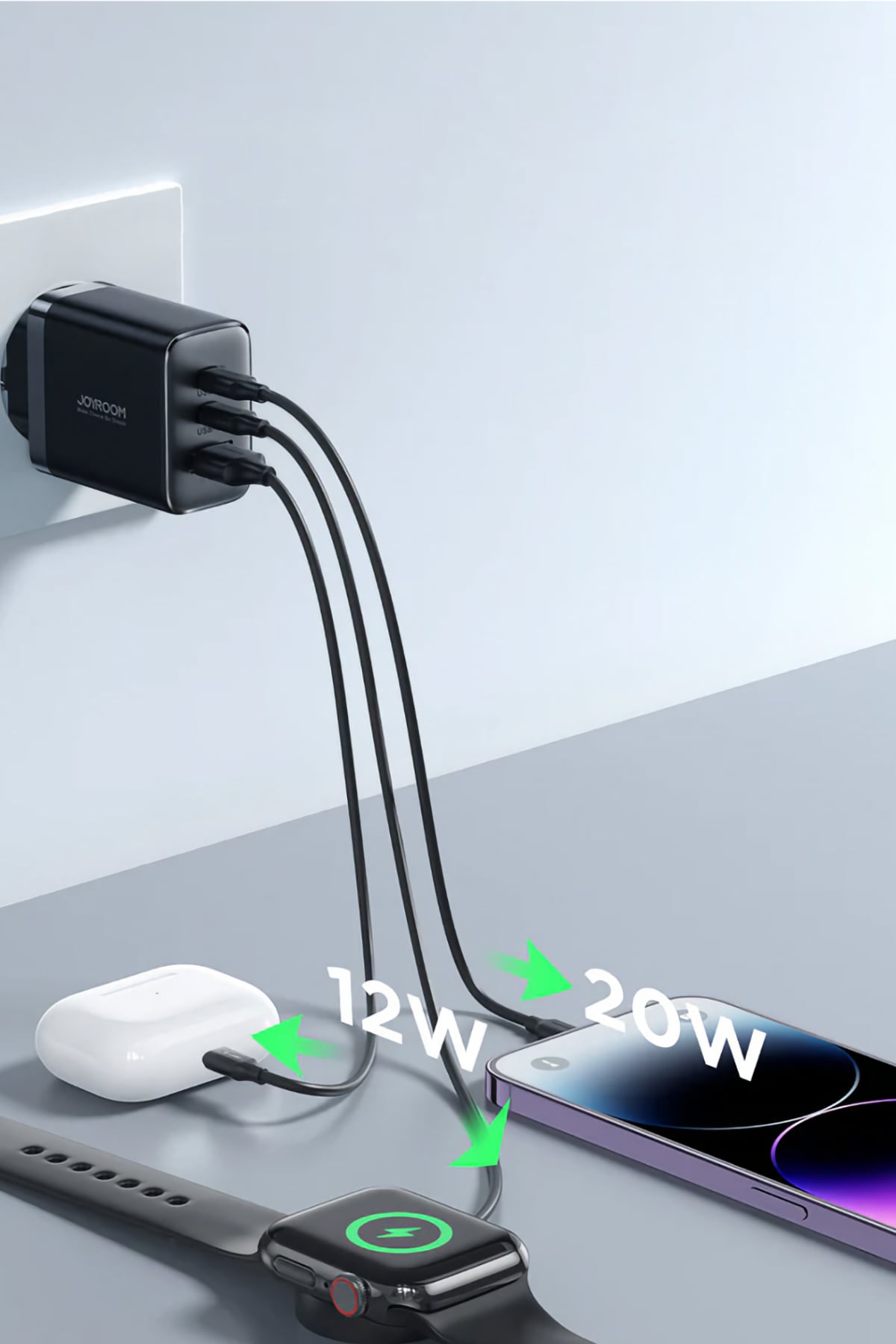Joyroom Üç Port Hızlı Şarj Cihazı 32W Joyroom