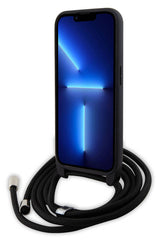 Karl Lagerfeld iPhone 15 Pro Max Uyumlu K&C Askılı Kılıf Siyah