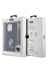 Karl Lagerfeld iPhone 15 Pro Max Uyumlu K&C Askılı Kılıf Siyah