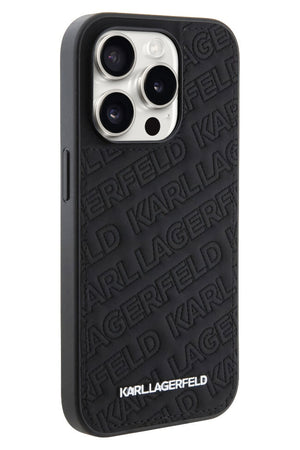 Karl Lagerfeld iPhone 15 Pro Max Uyumlu Kapitone Kılıf Siyah  Karl Lagerfeld