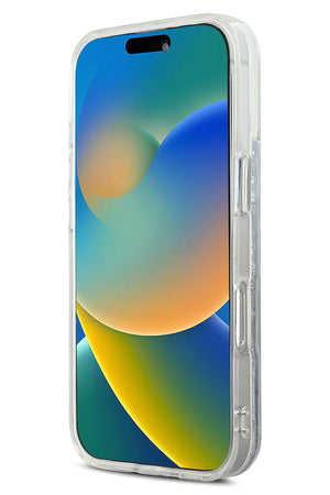 Karl Lagerfeld Heads Sıvı Simli iPhone 16 Plus Magsafe Uyumlu Kılıf Şeffaf  Karl Lagerfeld