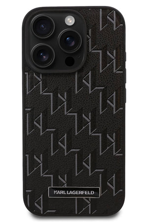 Karl Lagerfeld Hot Stamp iPhone 14 Pro Max Magsafe Uyumlu Kılıf Siyah  Karl Lagerfeld