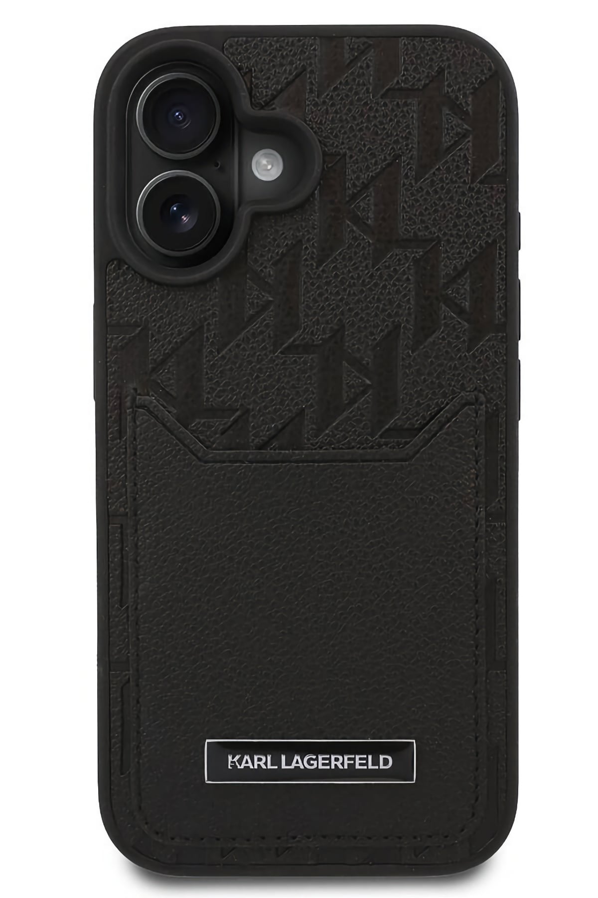 Karl Lagerfeld Monogram iPhone 16 Plus Kartlıklı Kılıf Siyah  Karl Lagerfeld