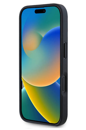 Karl Lagerfeld Monogram iPhone 16 Pro Max Kartlıklı Kılıf Siyah  Karl Lagerfeld