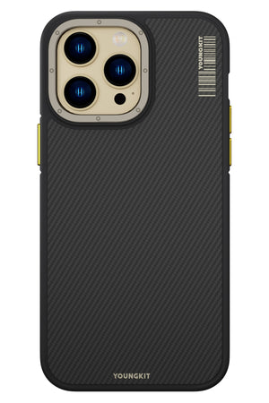 Youngkit Kevlar iPhone 15 Pro Magsafe Uyumlu Sarı Kenarlı Kılıf  Youngkit