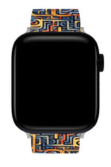 Apple Watch Uyumlu UV Baskılı Silikon Kordon Labyrinth