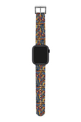 Apple Watch Uyumlu UV Baskılı Silikon Kordon Labyrinth