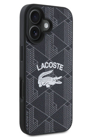 Lacoste Vintage iPhone 16 Plus Magsafe Uyumlu Kılıf Siyah  Lacoste