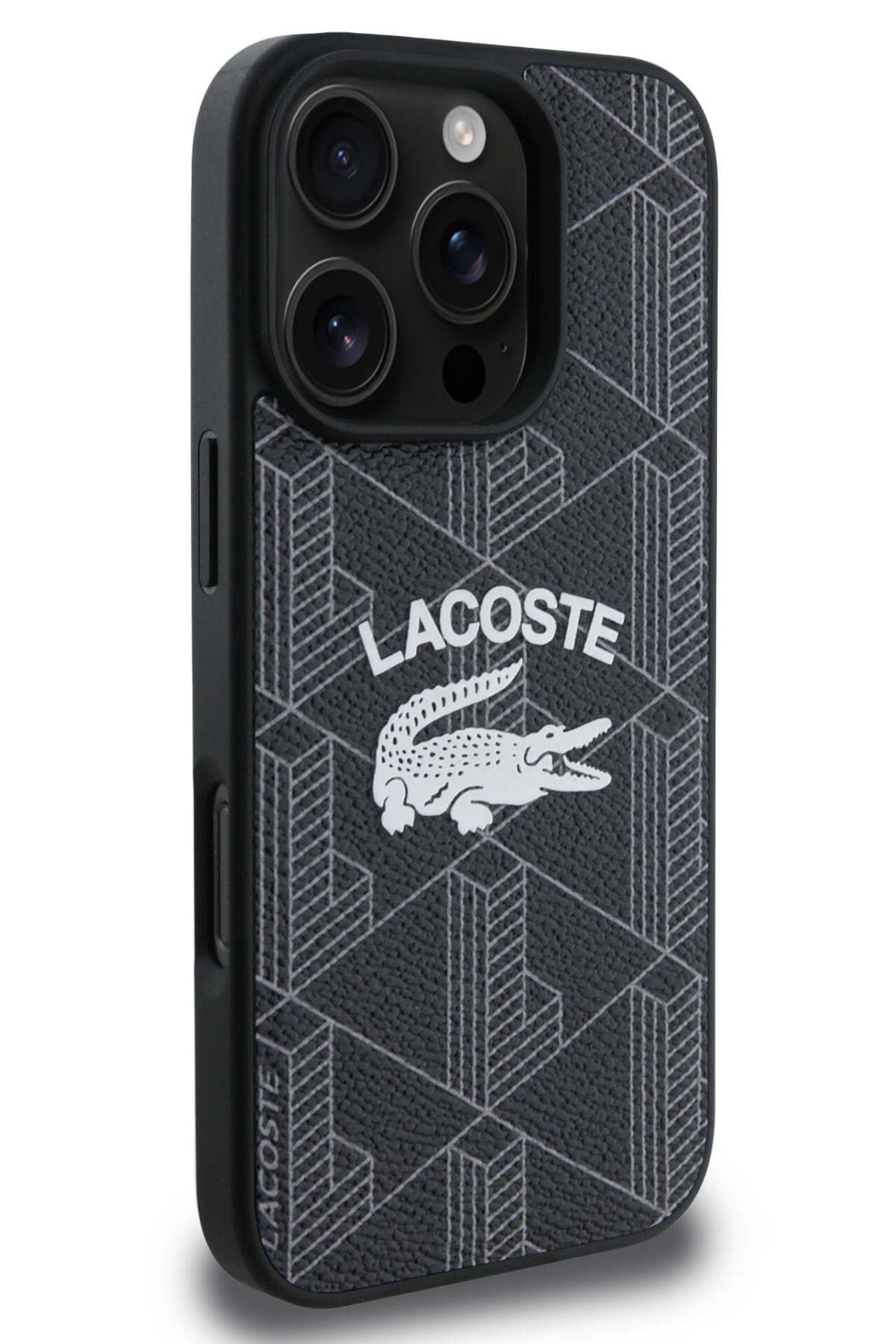 Lacoste Vintage iPhone 16 Pro Max Magsafe Uyumlu Kılıf Siyah  Lacoste