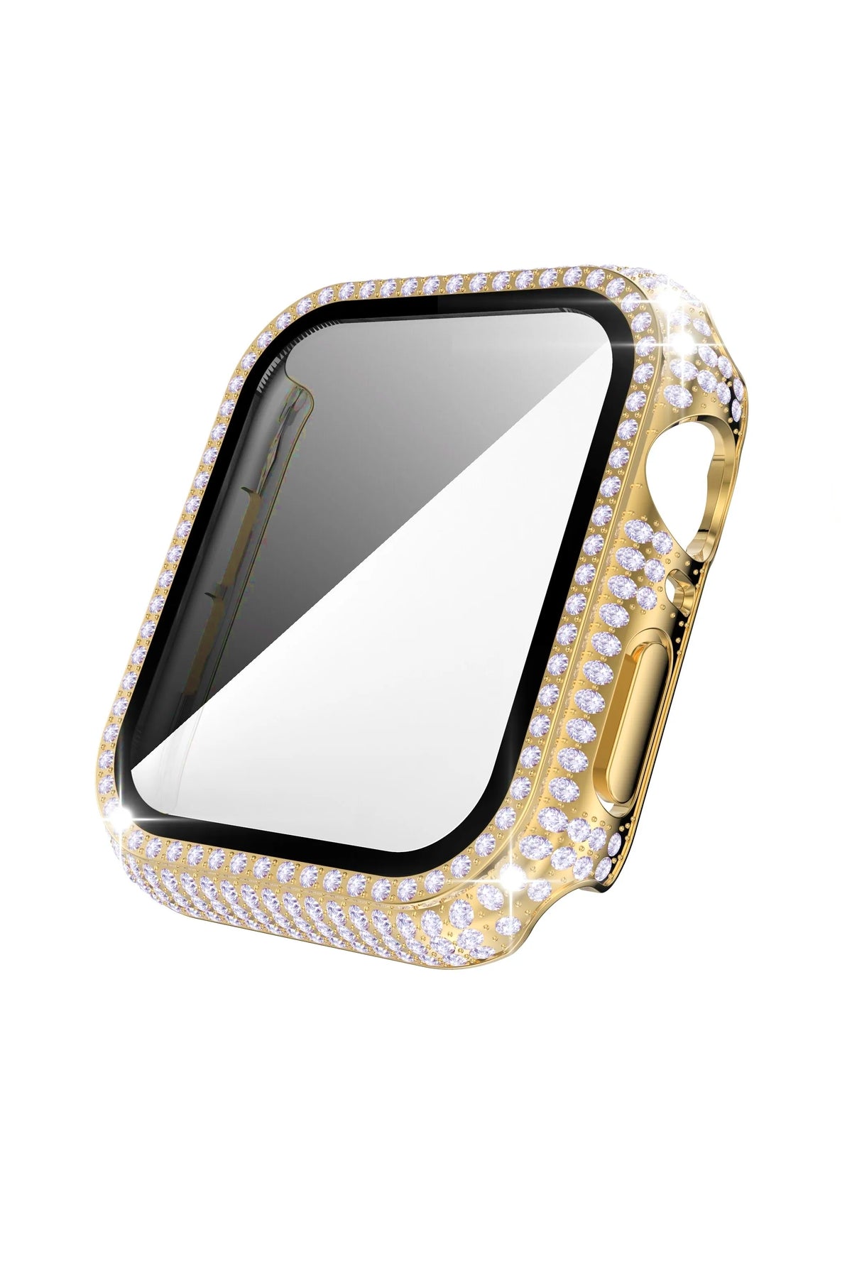 Apple Watch Uyumlu Ekran Koruyucu Full Taşlı Kasa Lemonade  bikordon
