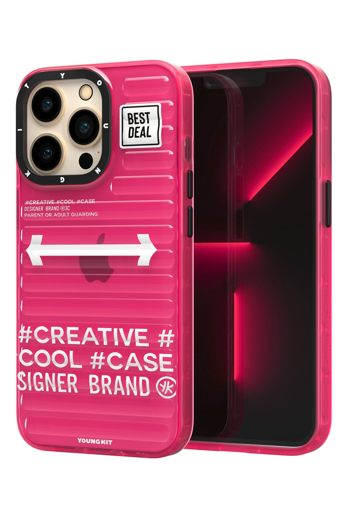 Youngkit Luggage Firefly iPhone 14 Pro Kırmızı Kılıf