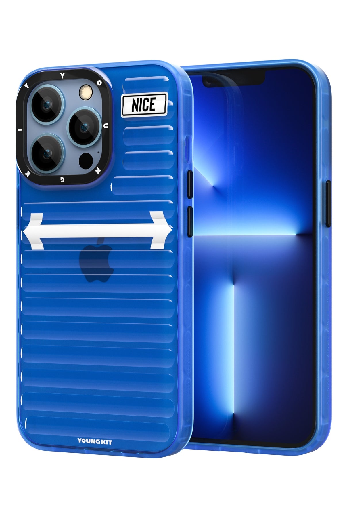 Youngkit Luggage Firefly iPhone 14 Pro Max Sierra Mavi Kılıf